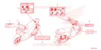 ETICHETTA CAUZIONE per Honda SH 150 ABS 4ED 2022