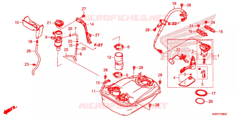 SERBATOIO COMBUSTIBILE Honda SCOOTER 150 SH 2022  SH150ADN
