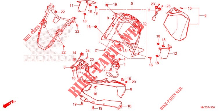 RIPARO SUPERIORE per Honda X ADV 750 -3ED- 2022