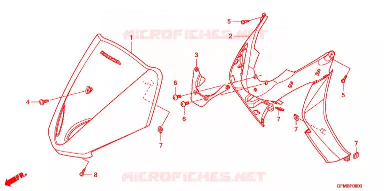 COPERTURA ANTERIORE Honda SCOOTER 110 LEAD 2012  NHX110C