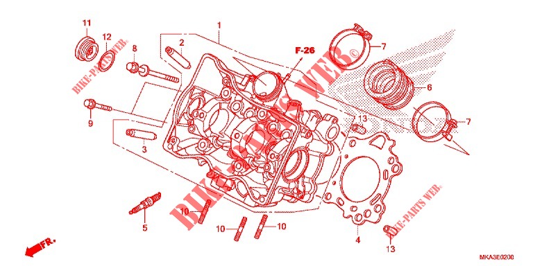 TESTATA per Honda NC 750 X ABS SPECIAL 2016