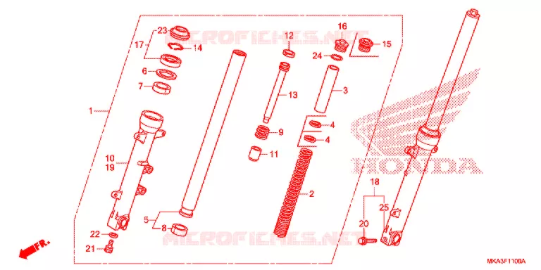 FORCELLA ANTERIORE Honda MOTO 750 NC 2017  NC750XAH