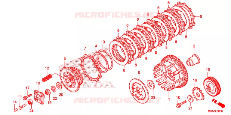FRIZIONE (NC750X/XA) Honda MOTO 750 NC 2018  NC750XAH