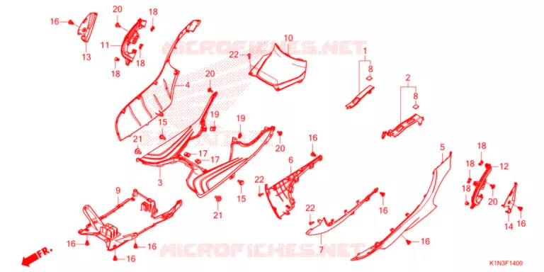 GRADINO PAVIMENTO/COPERTURA SOTTO Honda SCOOTER 125 SH 2021  FSH125M