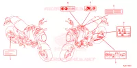 ETICHETTA CAUZIONE (3FO,4FO,5FO,2ED,ED,U) per Honda MSX 125 2023