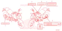ETICHETTA CAUZIONE (CA,LO,2KO,KO) per Honda MSX 125 2023