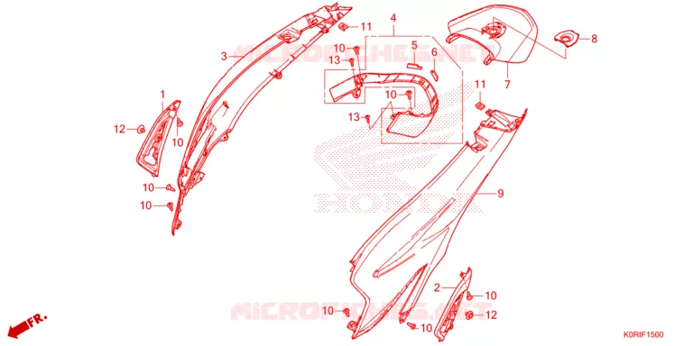 COPERTURA CORPO/SCATOLA BAGAGLI/ PORTATORE BAGAGLI Honda SCOOTER 150 SH 2023  SH150ADP