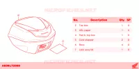 BAULETTO 35L *NH C81M* MAT COAL BLACK METALLIC per Honda SH 125 SPORTY TOP BOX 2023