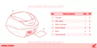 BAULETTO 35L *R 348* HYPER RED per Honda SH 125 SPORTY 4ED 2023