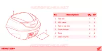 BAULETTO 35L *R 348* HYPER RED per Honda SH 125 4ED 2023