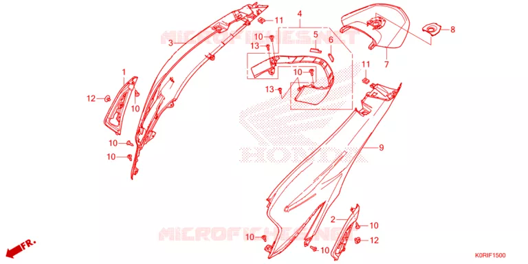COPERTURA CORPO/SCATOLA BAGAGLI/ PORTATORE BAGAGLI Honda SCOOTER 150 SH 2023  SH150AD2P