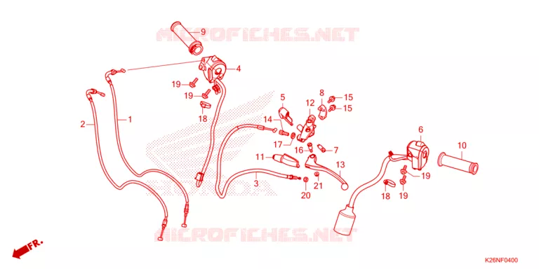 LEVA MANIGLIA/CAVO/ INTERRUTTORE Honda MOTO 125 GROM 2024  MSX125AR
