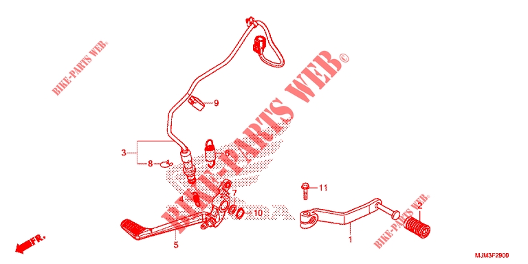 PEDALE per Honda VFR 800 F 2014