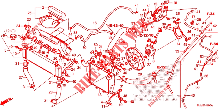 RADIATORE per Honda VFR 800 F 2014