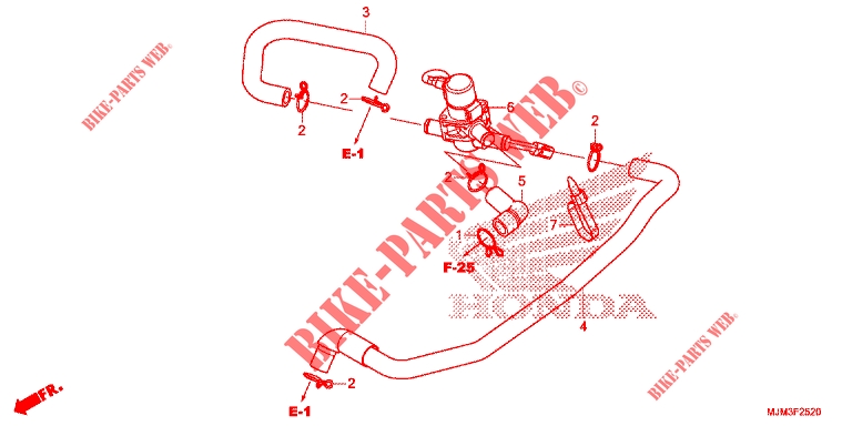 VALVOLA DI CONTROLLO DELL'INIEZIONE DELL'ARIA per Honda VFR 800 F 2014