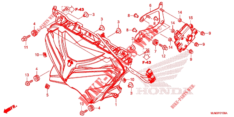 FARO ANTERIORE per Honda VFR 800 F 2014