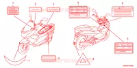 ETICHETTA CAUZIONE per Honda PCX 125 2013