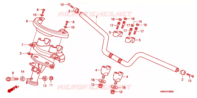 MANUBRIO - COPERTURA MANIGLIA Honda SCOOTER 125 PCX 2012  WW125EX2C