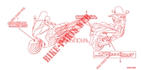 EMBLEMA/STRISCIA per Honda S WING 125 ABS 2F 2012