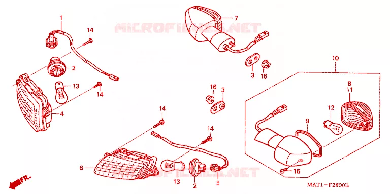 FRECCIA LAMPEGGIATORE Honda MOTO 1100 CBR 2001  CBR1100XX1
