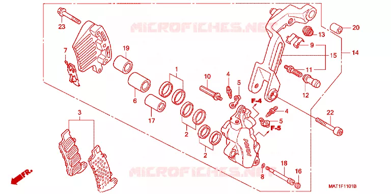 PINZA FRENO ANTERIORE SINISTRA Honda MOTO 1100 CBR 2001  CBR1100XX1