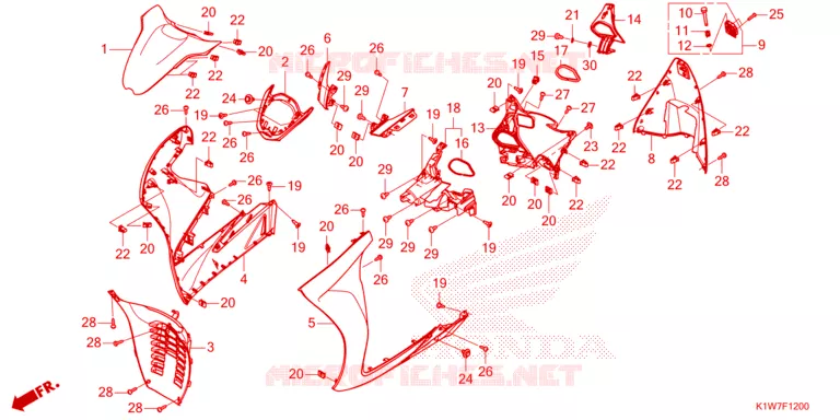 CARENE ANTERIORE Honda SCOOTER 350 SH 2021  SH350AM