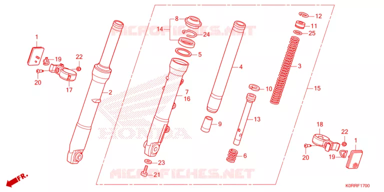 FORCELLA ANTERIORE Honda SCOOTER 125 SH 2024  SH125AD2R