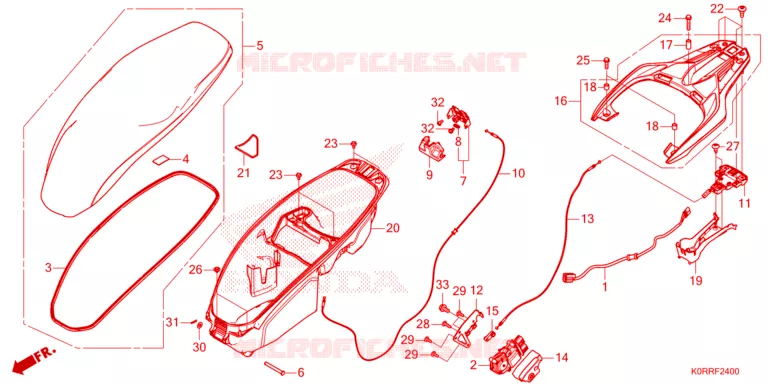 SEDILE/ SCATOLA BAGAGLI Honda SCOOTER 125 SH 2024  SH125AD2R