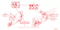 ETICHETTA CAUZIONE per Honda SH 125 2024