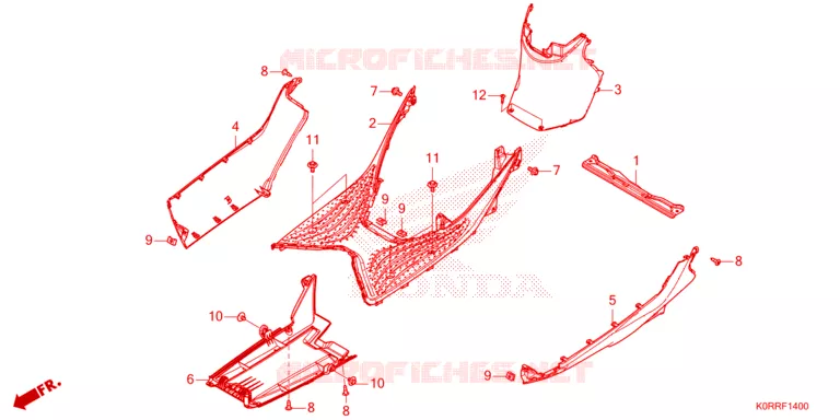 GONNA LATERALE/COPERTURA CENTRO Honda SCOOTER 125 SH 2024  SH125ADR