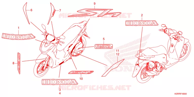 EMBLEMA/STRISCIA Honda SCOOTER 125 SH 2024  SH125ADR
