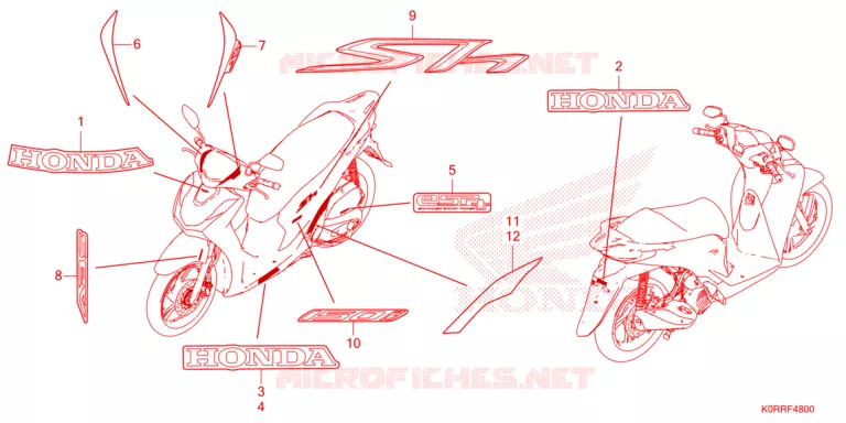 EMBLEMA/STRISCIA Honda SCOOTER 150 SH 2024  SH150ADR