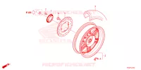 RUOTA POSTERIORE per Honda FORZA 125 SMART TOP BOX 2024