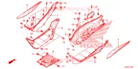 GONNA LATERALE/COPERTURA CENTRO per Honda PCX 150 2012