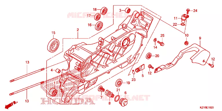 CASSA MANOVELLA SINISTRA Honda SCOOTER 150 PCX 2012  WW150C_TH