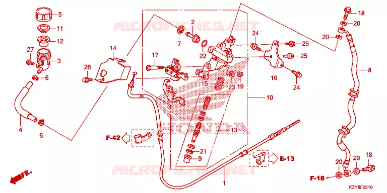 POMPA FRENO Honda SCOOTER 150 PCX 2012  WW150C_TH