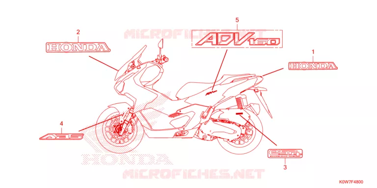 EMBLEMA/STRISCIA Honda SCOOTER 160 ADV 2024  ADV160AP_TH
