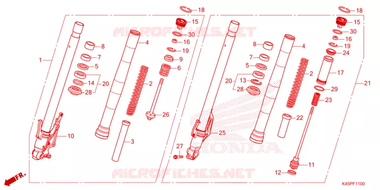 FORCELLA ANTERIORE Honda MOTO 150 CBR 2024  CBR150RAP_V