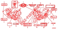     ETIQUETTE DE PRECAUTIONS (CB1300S/SA/TA) per Honda CB 1300 SUPER BOL DOR 2011