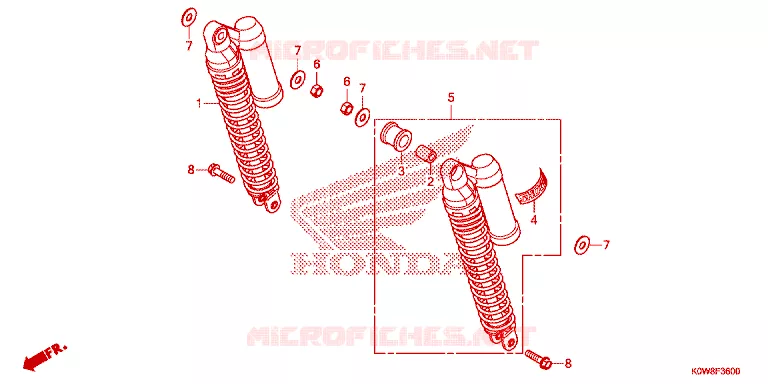 AMMORTIZZATORE POSTERIORE Honda SCOOTER 150 ADV 2021  ADV150AM