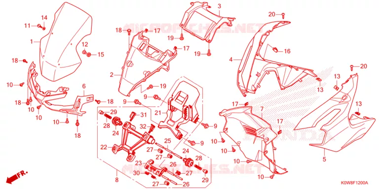 CARENE ANTERIORE Honda SCOOTER 150 ADV 2021  ADV150AM