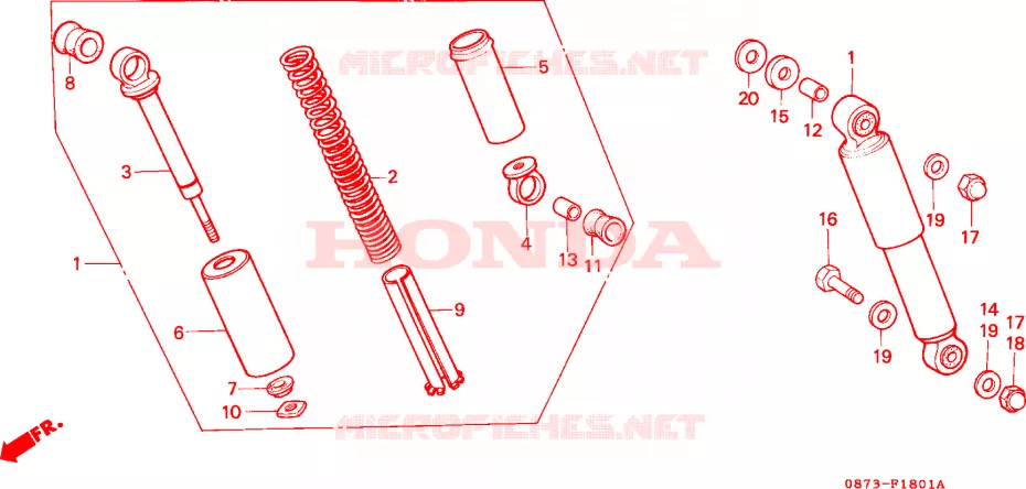 CUSCINO POSTERIORE(2) Honda MOTO 70 CUB 1993  C70ZP
