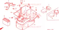 BATTERIA/PARAFANGO POSTERIORE per Honda BALI 50 1998