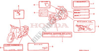 ETICHETTA CAUZIONE per Honda C 90 circle shape winker 2000