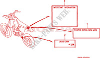 ETICHETTA CAUZIONE per Honda CR 80 R 1999