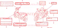 ETICHETTA CAUZIONE per Honda SFX 50 1995