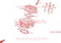 CILINDRO/TESTATA per Honda SCOOPY 50 1996