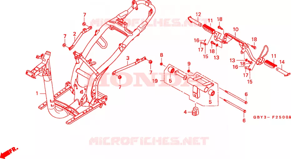 CORPO TELAIO Honda SCOOTER 50 SCOOPY 2001  SH501