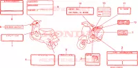 ETICHETTA CAUZIONE per Honda NH 80 1994