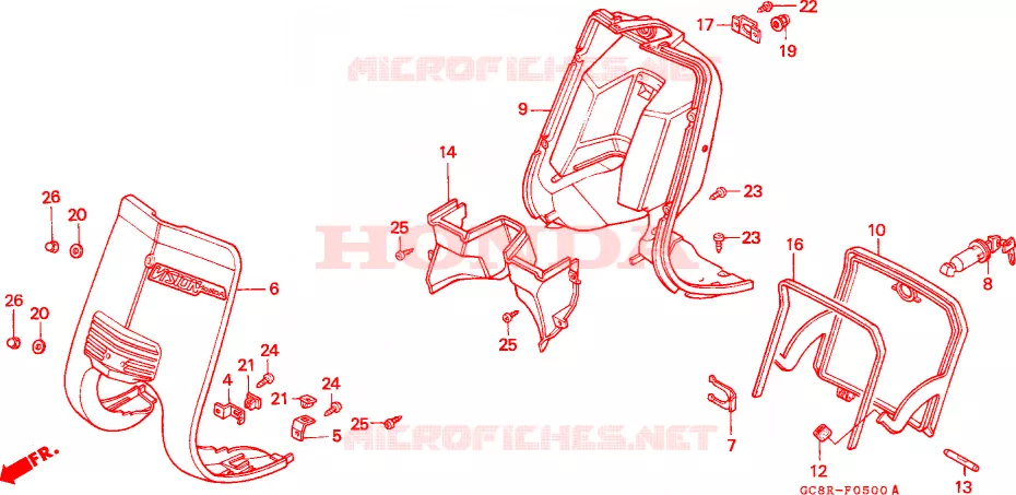 COPERTURA ANTERIORE/SCATOLA INTERNA Honda SCOOTER 80 LEAD 1994  NH80MDR
